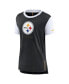 ფოტო #3 პროდუქტის Women's Black Pittsburgh Steelers Team T-shirt