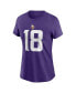 Men's and Women's Justin Jefferson Purple Minnesota Vikings Player Name Number T-Shirt Фиолетовый, S - фото #2