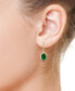 Фото #2 товара Серьги EFFY Collection eFFY® Emerald & Diamond Pear Halo