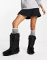 Фото #2 товара Monki furry boot in black