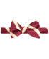 ფოტო #1 პროდუქტის Men's Crimson & Cream Stripe Bow Tie