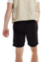 Brave Soul chino shorts with elasticated waist in black