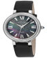 ფოტო #1 პროდუქტის Women's Genoa Black Leather Watch 36mm