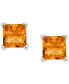 ფოტო #4 პროდუქტის Citrine Square Stud Earrings (5/8 ct. t.w.) in 14k Gold