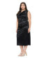 ფოტო #2 პროდუქტის Plus Size Topanga Satin Stretch Cowl Dress