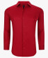 Фото #1 товара Men's Solid Slim Fit Wrinkle Free Stretch Long Sleeve Button Down Shirt