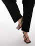 Topshop Curve Straight jeans with raw hem in black
