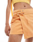 Mango wrap front mini skirt in orange