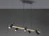 LED Pendelleuchte 6 flammig Schwarz Gold