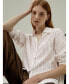 ფოტო #6 პროდუქტის Button Down Striped Silk Blouse for Women