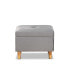 Фото #6 товара Elias Modern and Contemporary Velvet Fabric Upholstered and Finished Wood Storage Ottoman