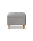 Elias Modern and Contemporary Velvet Fabric Upholstered and Finished Wood Storage Ottoman