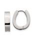 Stainless Steel Polished Hinged Hoop Earrings