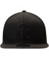 Фото #4 товара Men's Black Colorado Rockies Black on Black 9FIFTY Team Snapback Adjustable Hat
