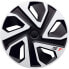 Фото #1 товара Колпаки на колеса J-Tec J13586 набор 13-дюймов/33-см серебристо-черные из ABS-пластика