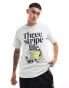 Фото #1 товара adidas Training t-shirt with three stripe life graphic in green