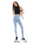 Фото #2 товара Dr Denim Petite Solitaire high waist super skinny jeans in beck pale plain wash