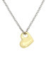 Фото #2 товара Steve Madden two-tone Puffy Heart Pendant Necklace