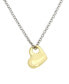 ფოტო #2 პროდუქტის Two-tone Puffy Heart Pendant Necklace