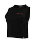 Women's Black Chicago Fire Crop Muscle Tri-Blend Tank Top