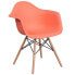 Фото #4 товара Alonza Series Peach Plastic Chair With Wood Base