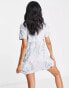 Фото #4 товара Puma marble print babydoll dress in blue - exclusive to ASOS