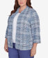 Фото #3 товара Plus Size Worth Avenue Eyelash Jacket With Two Pockets