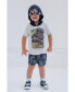 Boys Son-uva Digger Zombie Grave Digger Cosplay T-Shirt and Mesh Shorts Outfit Set to Серо-черный, 6 - фото #8