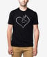 Фото #1 товара Men's Cat Heart Premium Blend Word Art T-shirt