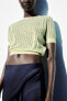 Fine knit top with openwork