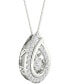 Diamond Teardrop Halo 18" Pendant Necklace (3/4 ct. t.w.) in 10k White Gold