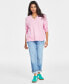 ფოტო #2 პროდუქტის Women's V-Neck Dropped-Shoulder Sweater, Created for Macy's