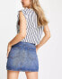 Only Noel classic denim mini skirt in blue