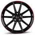Колесный диск литой Borbet LX black glossy rim red 8.5x20 ET45 - LK5/112 ML57.1