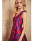 Фото #8 товара Women's Floral Jacquard High-Low-Hem Dress