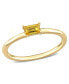 ფოტო #1 პროდუქტის Baguette-Cut Yellow Sapphire (1/3 ct. t.w.) Stackable Ring in 10K Yellow Gold