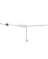 ფოტო #4 პროდუქტის Onyx Bezel Station Necklace in Sterling Silver, 16" + 1" extender