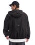 Bershka nylon windbreaker in black