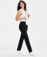 Фото #2 товара Women's Mid-Rise Pull-On Straight-Leg Denim Jeans, Created for Macy's