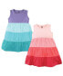 ფოტო #1 პროდუქტის Baby Girls Cotton Dresses, Ombre Coral Teal