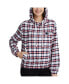 Фото #1 товара Women's Navy, Red New England Patriots Sienna Flannel Long Sleeve Hoodie Top