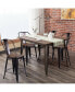 Фото #2 товара Copper Set of 4 Metal Wood Counter Stool Kitchen Bar Chairs
