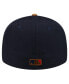 ფოტო #3 პროდუქტის Men's Navy Boston Red Sox Team Suede Visor Low Profile 59FIFTY Fitted Hat