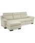 Фото #7 товара Julius II 3-Pc. Leather Chaise Sectional Sofa With 2 Power Recliners, Power Headrests And USB Power Outlet