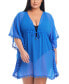 Фото #1 товара Plus Size Gypset Chiffon Caftan Swim Cover-Up