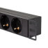 Фото #3 товара Удлинитель LogiLink PDU8C02 - Basic - 1U - Aluminium - Black - 8 AC outlet(s) - Type F