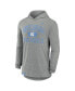 Men's Heather Gray North Carolina Tar Heels Blitz Hoodie Long Sleeve T-Shirt