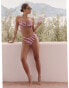 Фото #2 товара 4th & Reckless x Luana Barron paloma bandeau stripe bikini top in cherry red