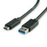 Фото #3 товара ROLINE USB 3.1 Cable - A-C - M/M 0.5 m - 0.5 m - USB A - USB C - USB 3.2 Gen 1 (3.1 Gen 1) - 5000 Mbit/s - Black