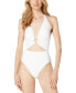 Women's Halter-Neck One-Piece O-Ring Swimsuit